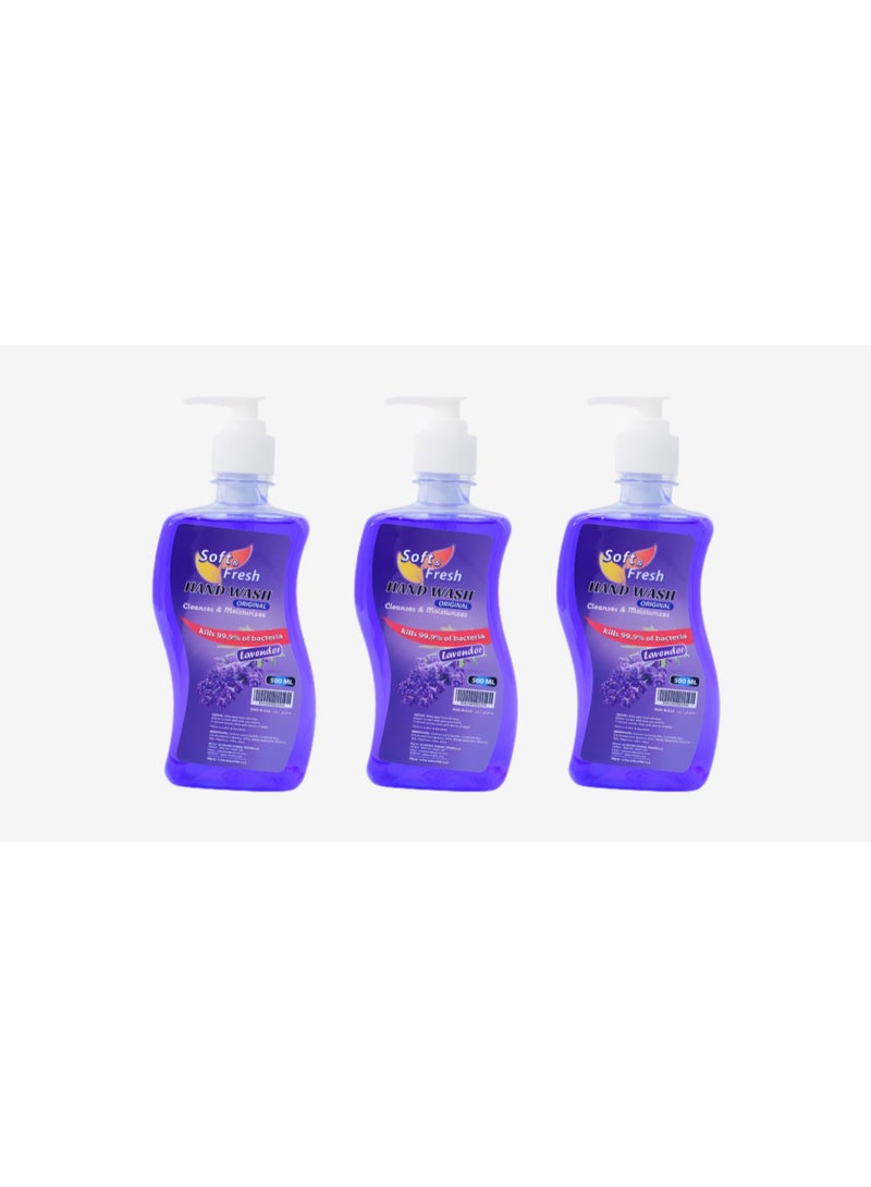 Soft & Fresh Lavender Liquid Hand Wash 500 ml | Refreshing Floral Fragrance | Gentle Daily Cleanser | Soft & Moisturizing Handwash - Image 1